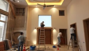 أنواع مختلفة من أعمال الترميم في منزل بالكويت