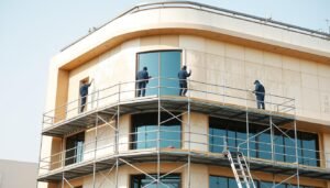 ترميم واجهة خارجية لمبنى في المملكة العربية السعودية ترميم واجهة خارجية لمبنى في المملكة العربية السعودية