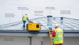 تقنيات حديثة في عازل اسطح تشمل الألواح العاكسة والطلاءات النانوية