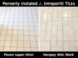 مقارنة بين تركيب سيراميك صحيح وخاطئ