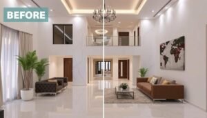 منزل في الكويت بعد الانتهاء من أعمال الترميم والتجديد الشامل