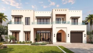 منزل مكتمل البناء بتصميم عصري وإطلالة جميلة