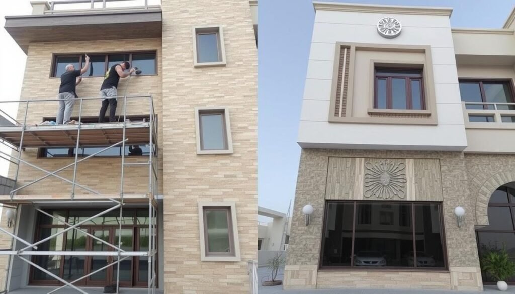 ترميمات الجابرية للواجهات الخارجية باستخدام مواد عالية الجودة
