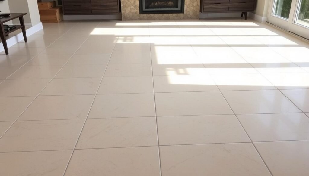 أعمال البلاط الاحترافية في غرفة معيشة حديثة