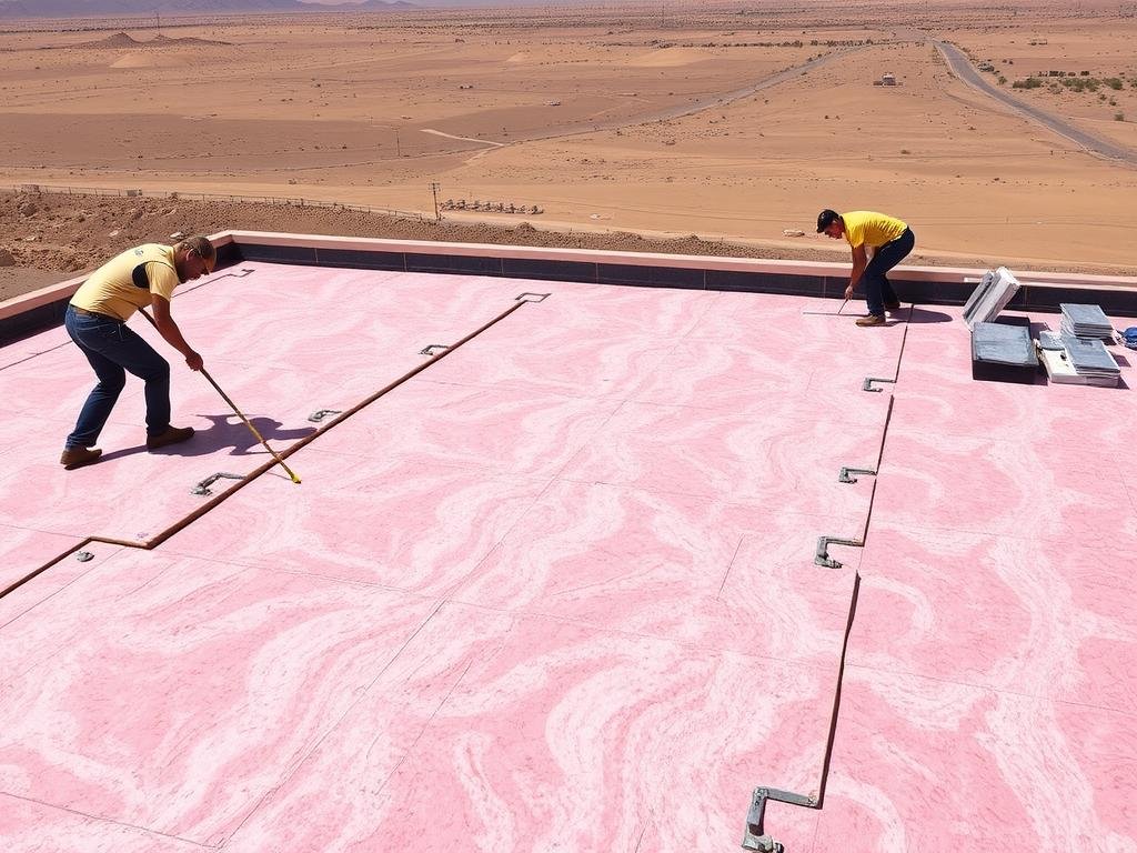 ألواح الألياف الزجاجية المستخدمة في عزل أسطح الدسمة