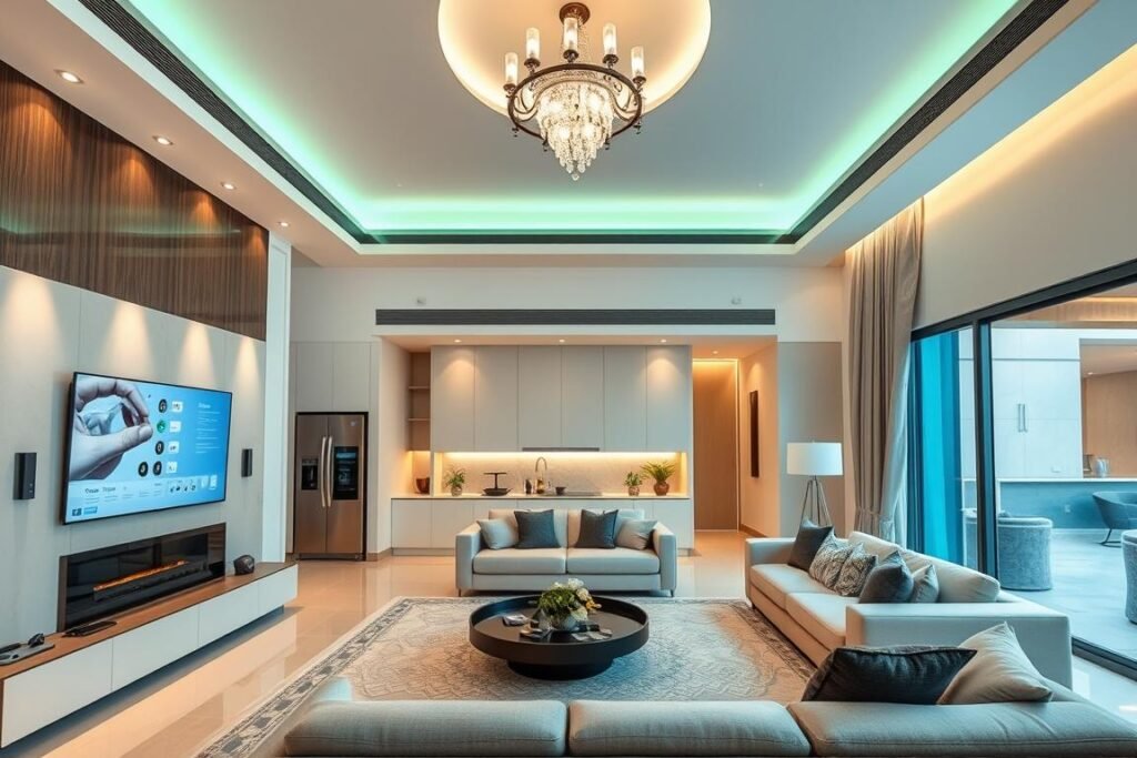 أنظمة المنزل الذكي في فيلا حديثة