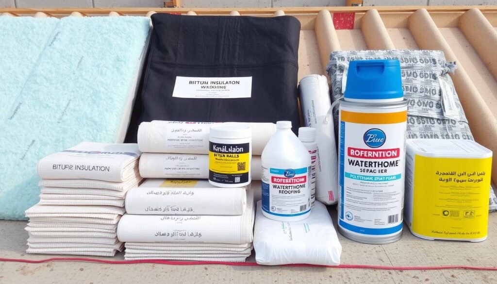 أنواع مختلفة من مواد العزل المستخدمة من قبل مقاول عازل أسطح الأحمدي