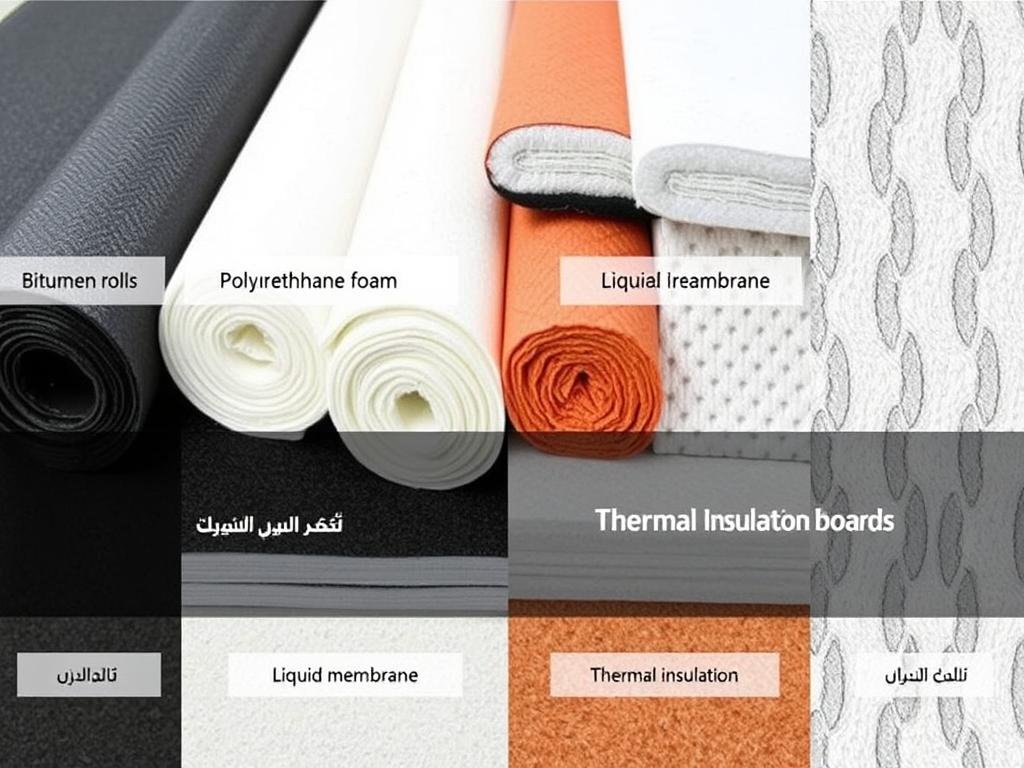 أنواع مختلفة من مواد عازل أسطح السالمية