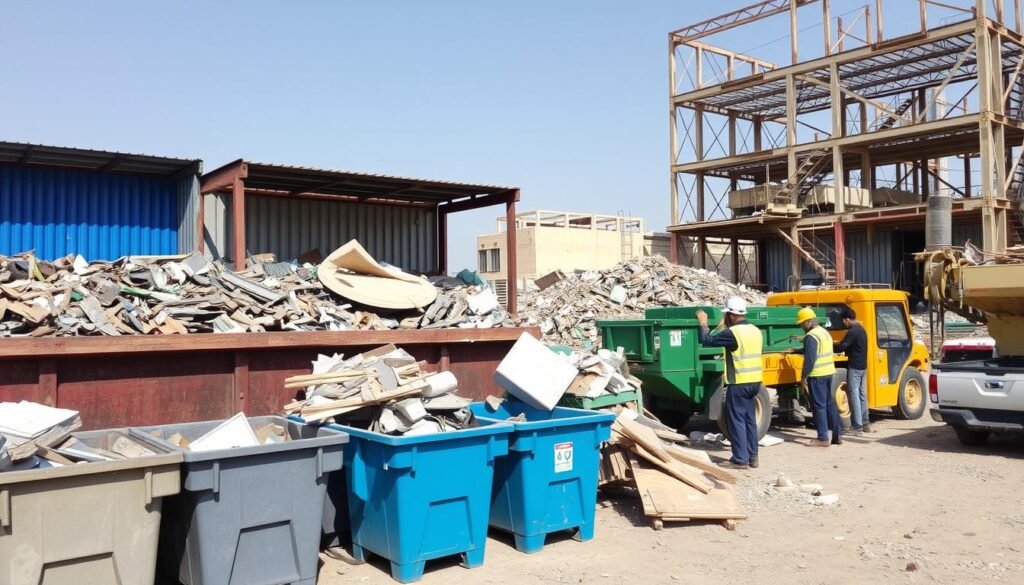 إدارة مخلفات البناء الناتجة عن تكسير وهدم حولي بطريقة صديقة للبيئة