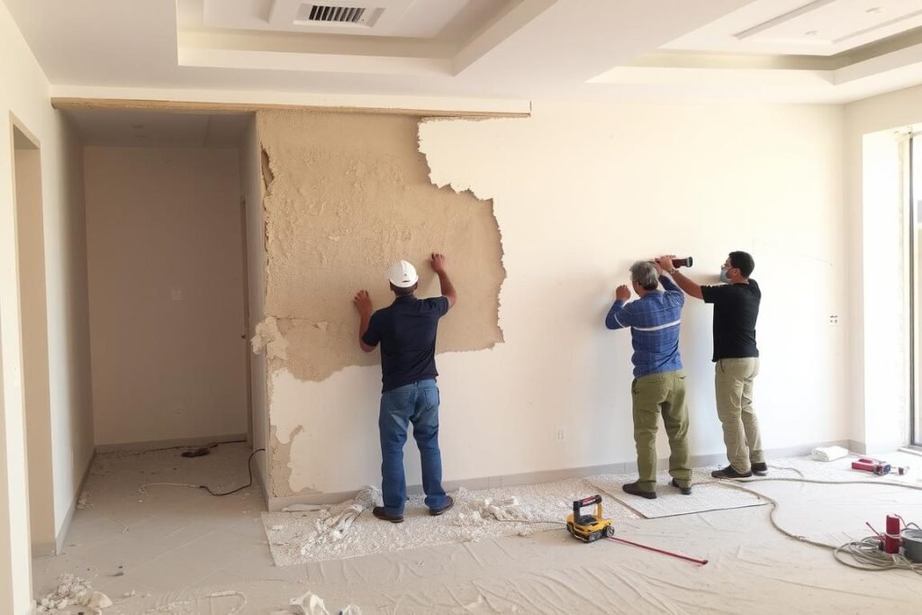 إزالة جدران داخلية في مباني الخالدية