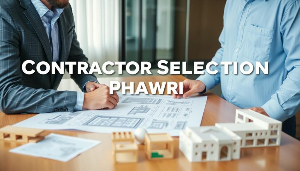 اجتماع بين مالك مشروع ومقاول في الكويت لمناقشة تفاصيل المشروع