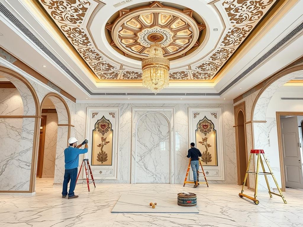 التشطيبات الداخلية الفاخرة لفيلا سكنية