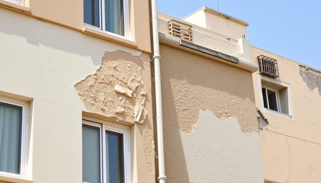 تأثير العوامل المناخية القاسية على واجهات المنازل في الكويت وأهمية ترميم منازل الكويت