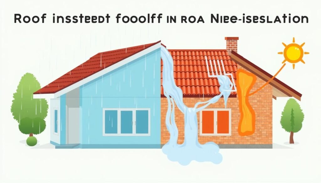 تأثير عزل الأسطح على حماية المباني من تسرب المياه والحرارة في منطقة عبدالله المبارك