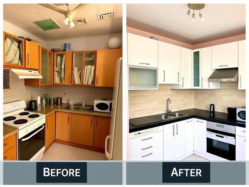 تجديد مطبخ في شقة بالجابرية بتصميم عصري