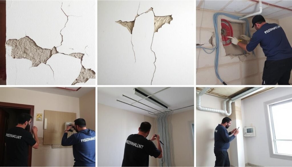 تحديات ترميم شقق الشامية مثل التشققات والرطوبة