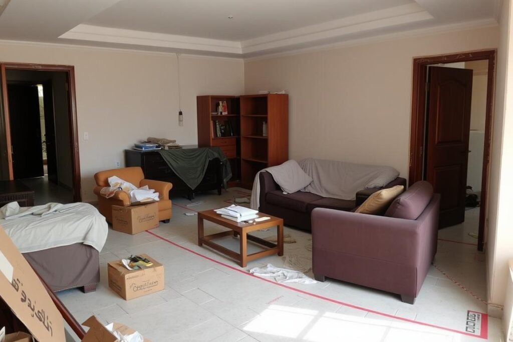 تحضير شقة في الجابرية قبل عملية التكسير