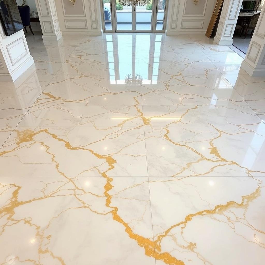 تركيب رخام أرضيات في فيلا فاخرة
