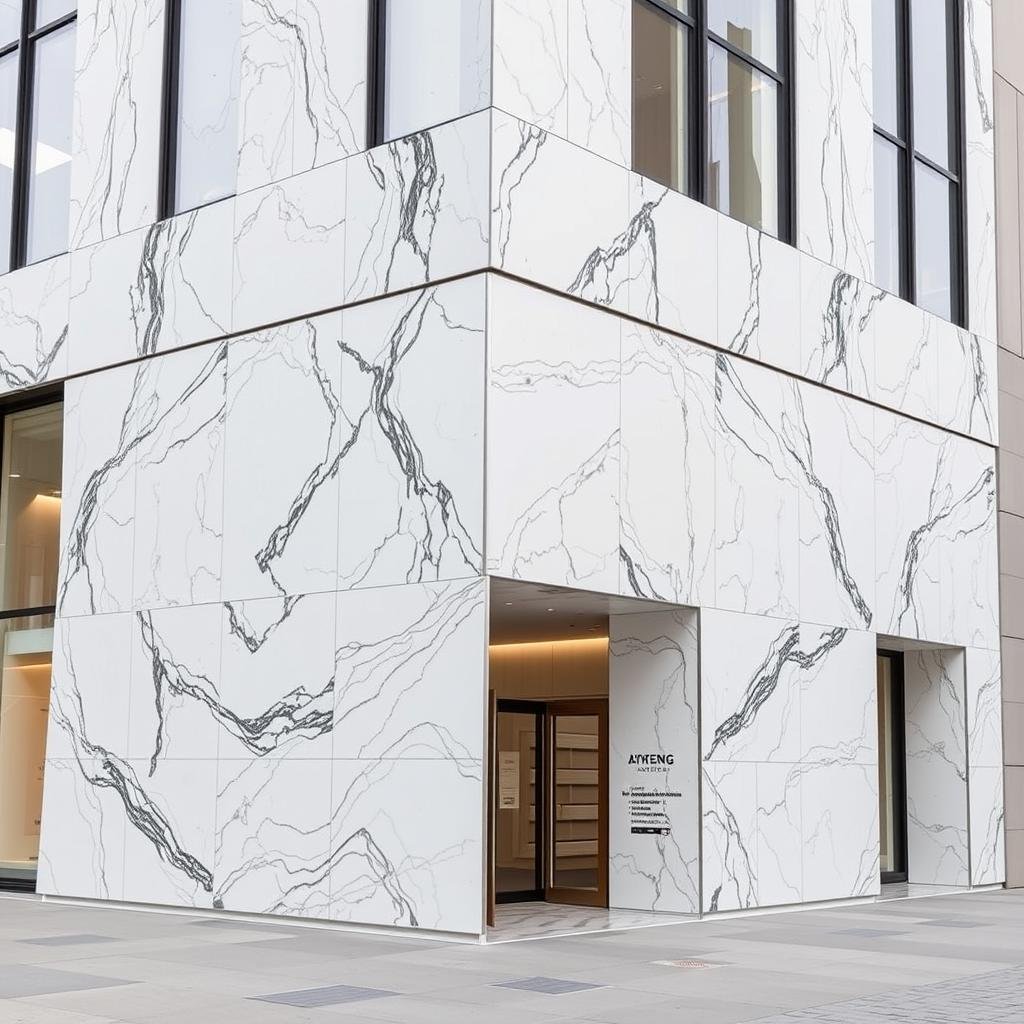 تركيب رخام واجهة مبنى