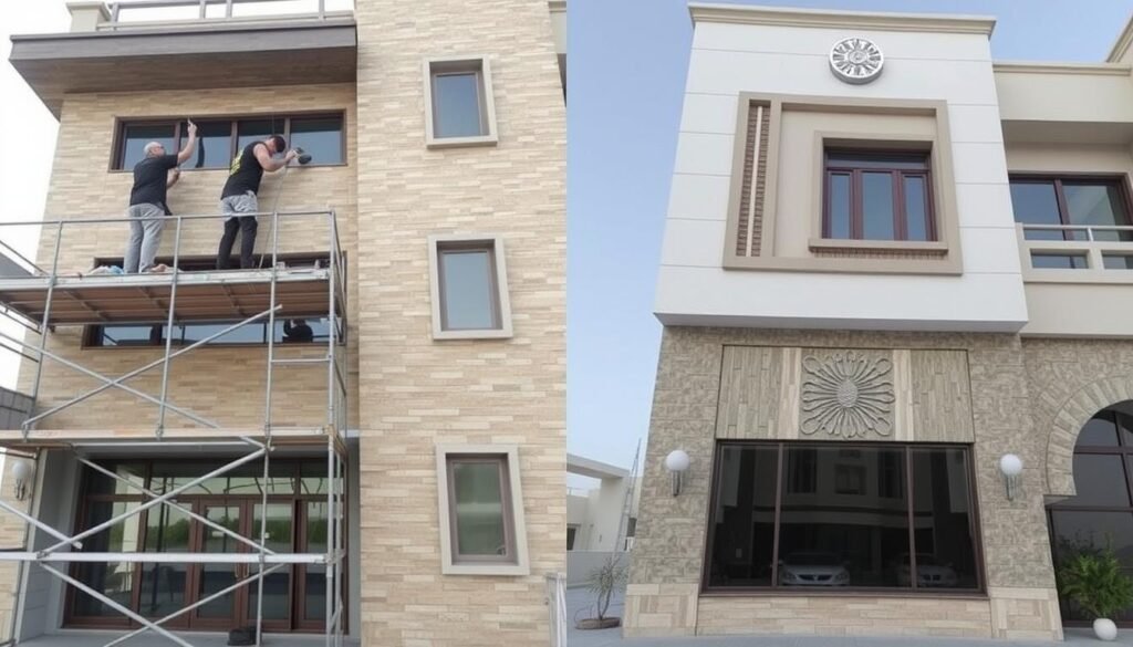 ترميمات الجابرية للواجهات الخارجية باستخدام مواد عالية الجودة