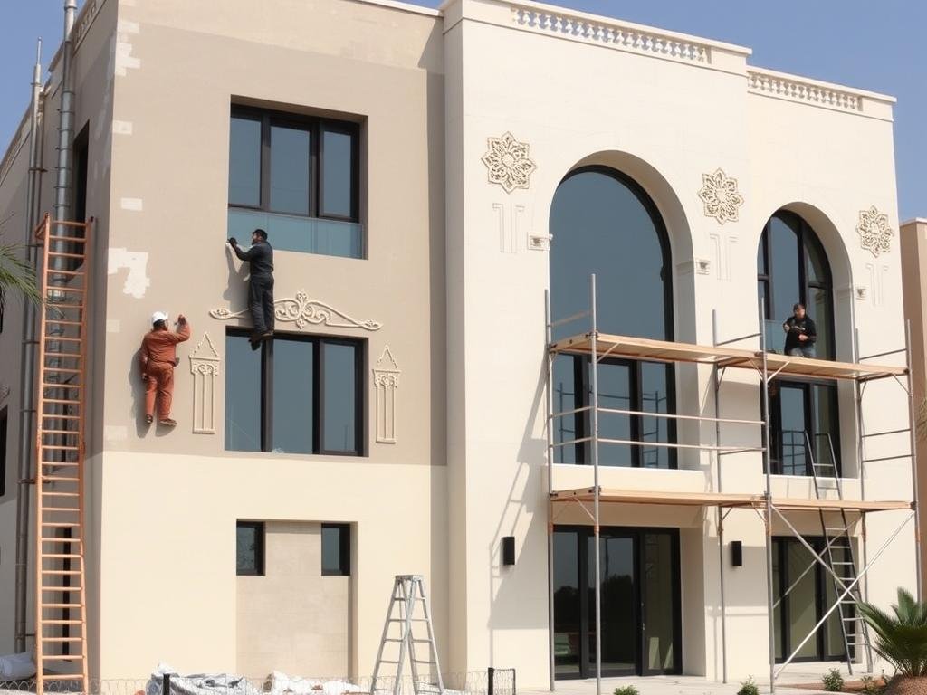 تشطيبات خارجية لفيلا فاخرة من تنفيذ مقاول بناء فلل