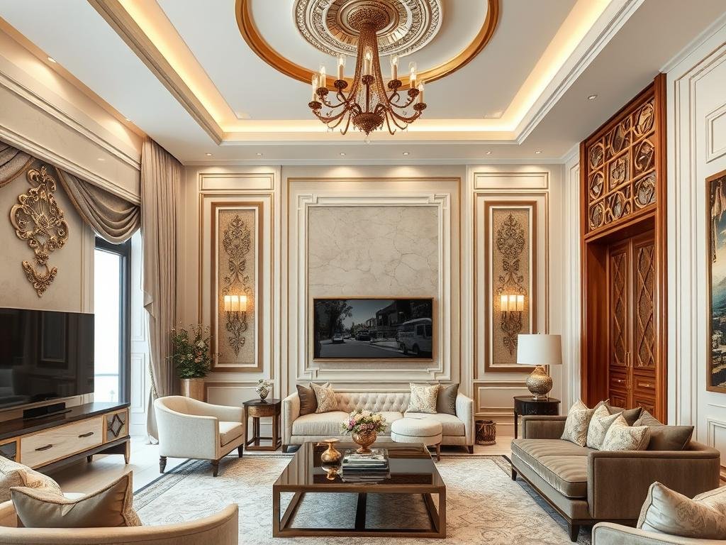 تشطيبات داخلية فاخرة لمنزل حديث