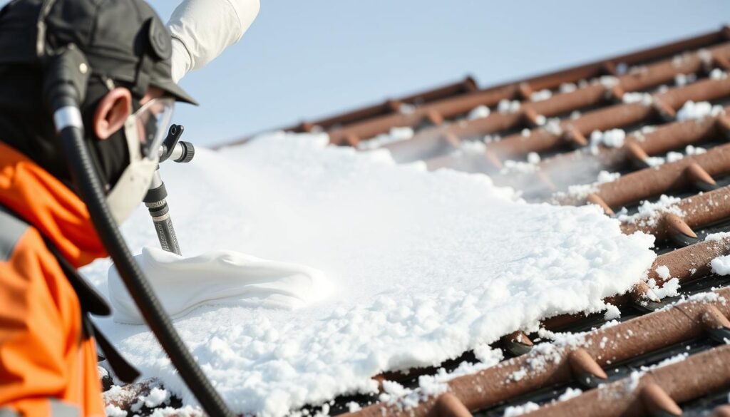 تطبيق عزل الفوم على سطح منزل في الجهراء بواسطة مقاول عازل أسطح الجهراء