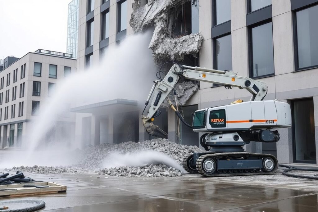 تقنيات حديثة في هدم وتكسير المباني بدقة عالية