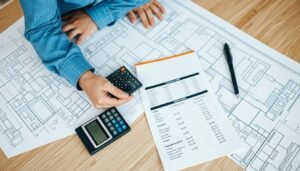 حساب تكاليف مشروع بناء بالتفصيل مع المخططات الهندسية