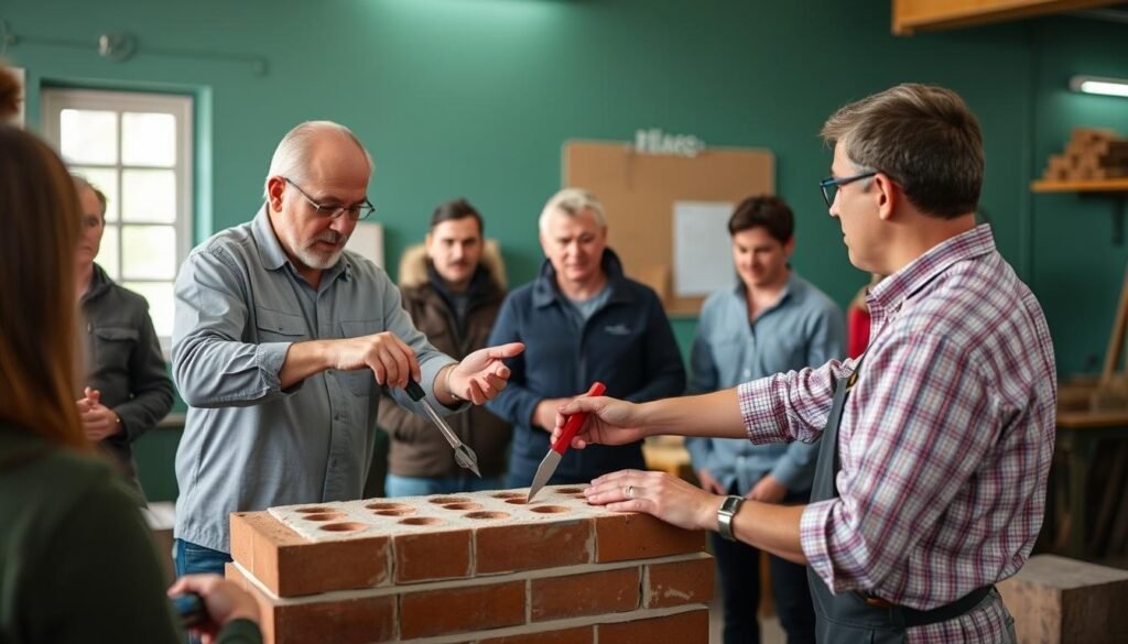 خبير يشرح تقنيات متقدمة لتكسير الطوب بدقة