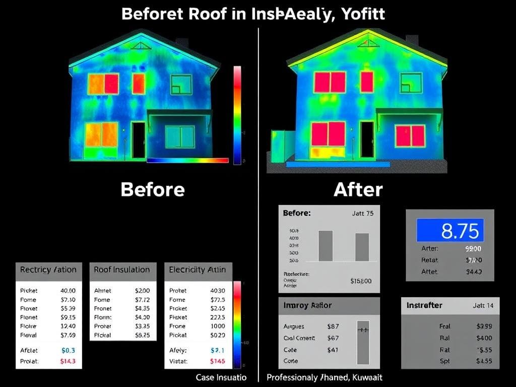 دراسة حالة لمنزل في الأحمدي قبل وبعد عزل السطح