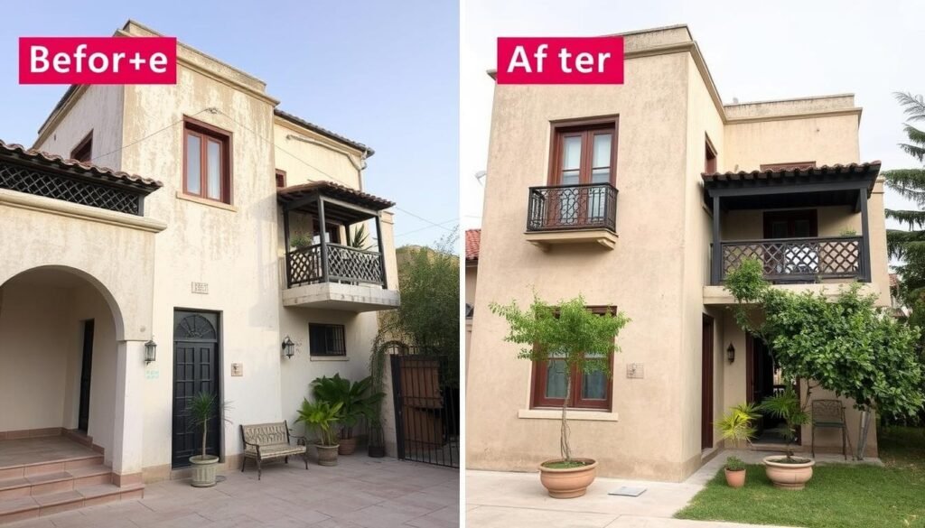 صور قبل وبعد لمشروع ترميم منزل قديم