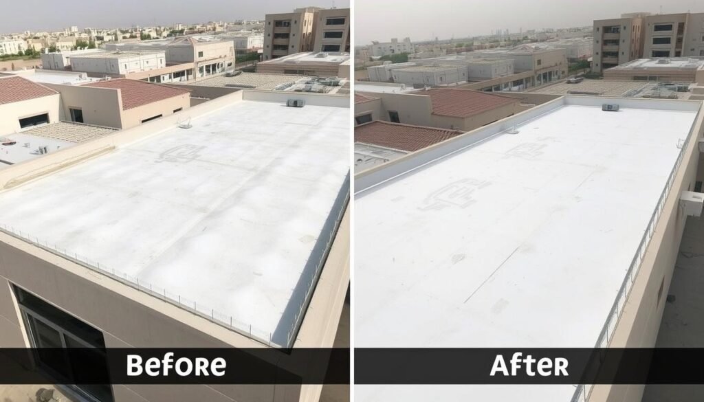 صورة لمشروع عزل أسطح منجز في الفروانية