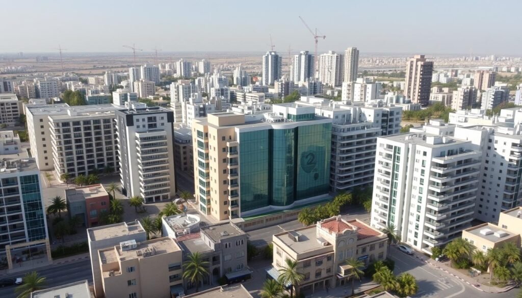 صورة لمنطقة حولي تظهر مباني تم ترميمها بجانب مباني قديمة