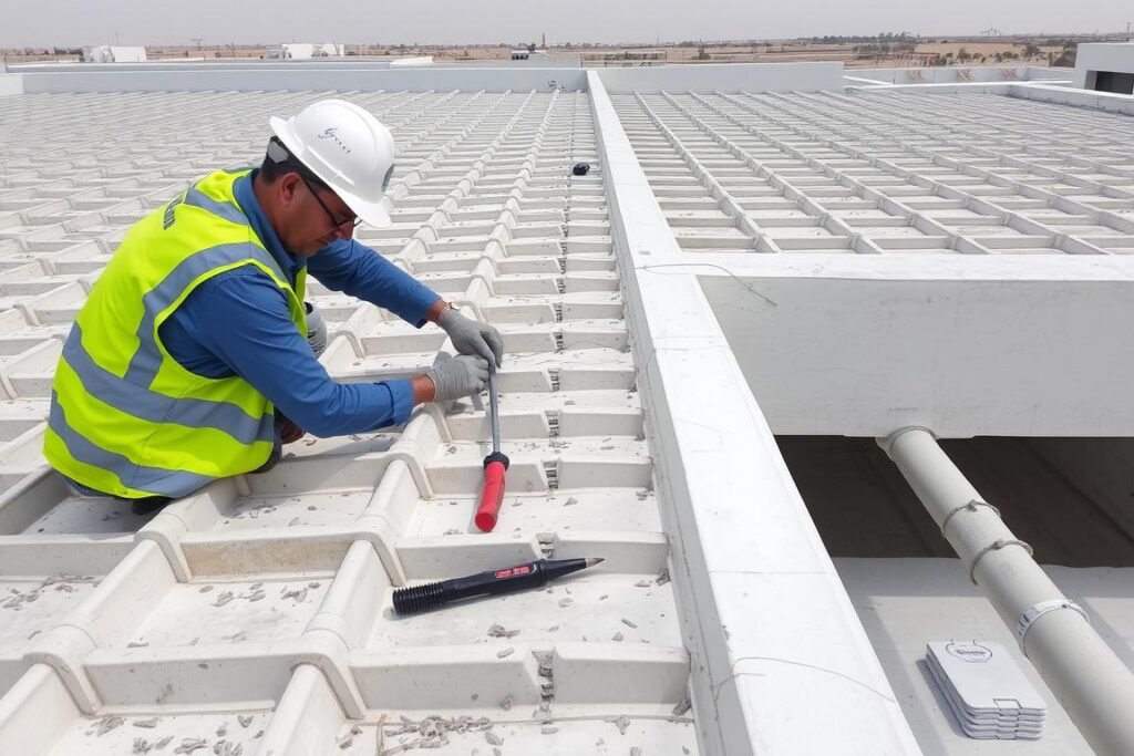 صيانة دورية لسطح معزول في منطقة الشامية