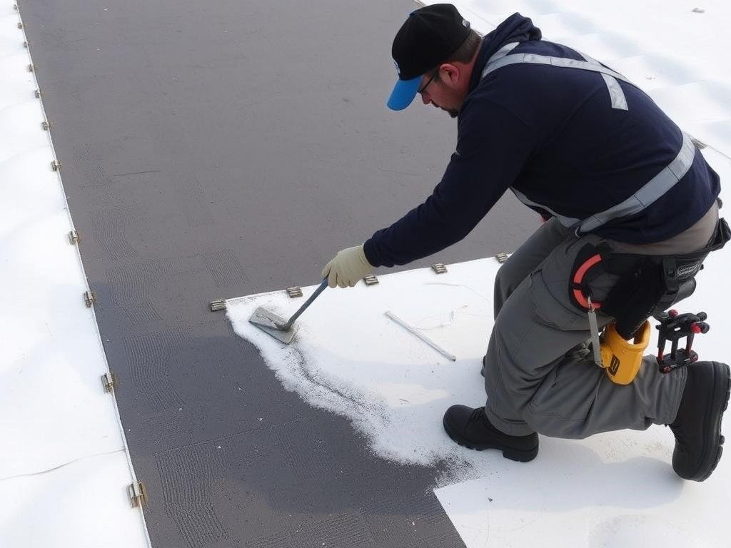 صيانة دورية لعزل السطح في منزل بالأحمدي