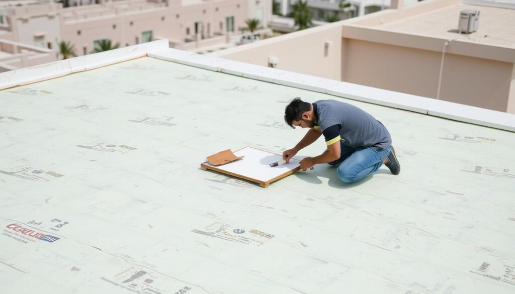 صيانة دورية للعزل على سطح منزل في الجهراء