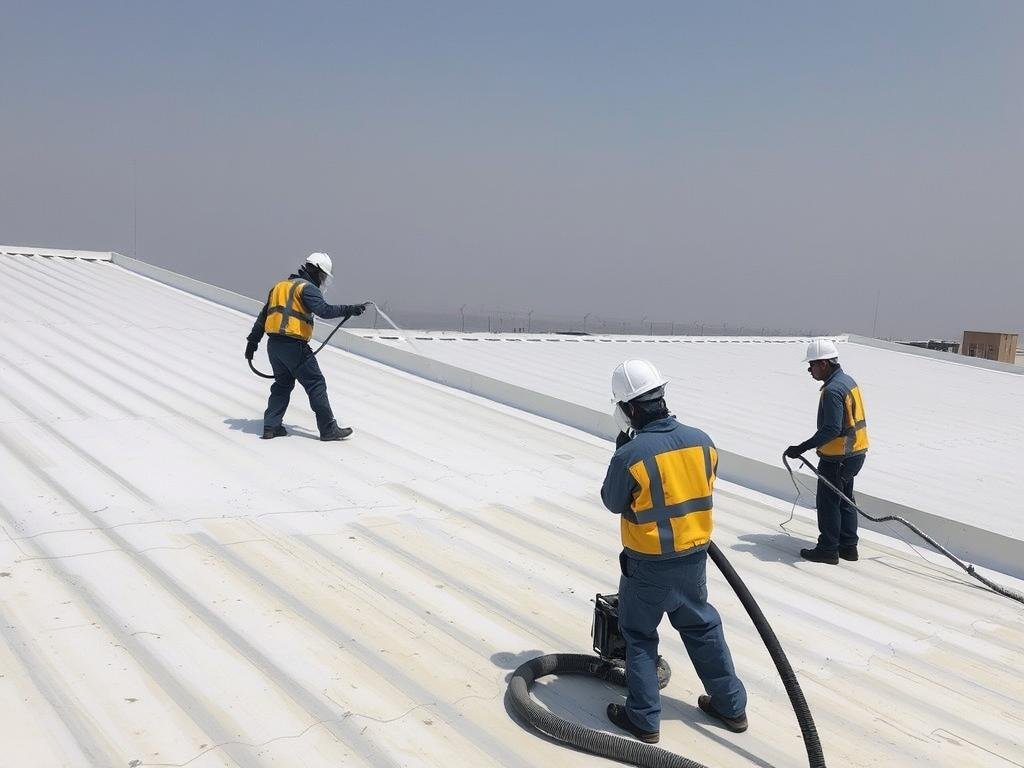 عزل أسطح الكيربي في سلوى باستخدام الفوم العازل