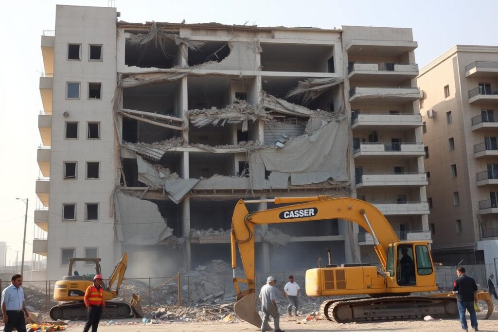 عمليات هدم جزئي وكلي للمباني في الخالدية