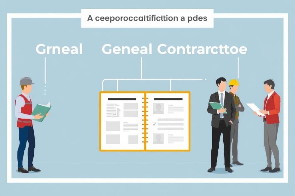 عملية اختيار مقاول عام موثوق تشمل مراجعة المشاريع السابقة والمؤهلات