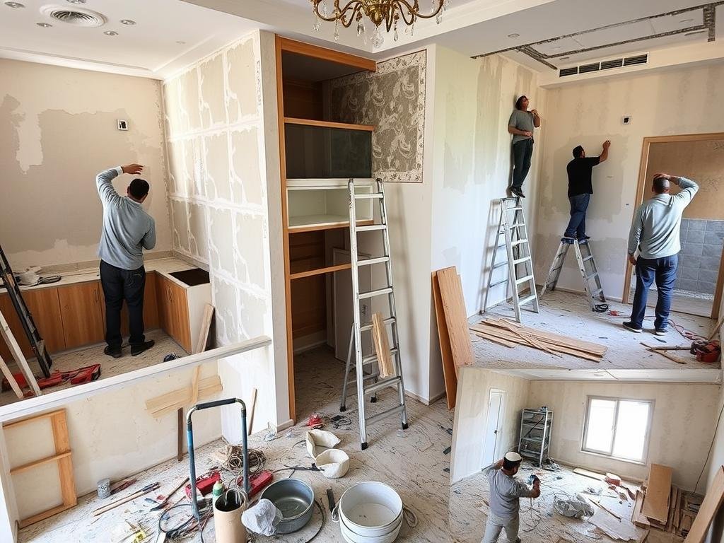 عملية ترميم شاملة لشقة في الجابرية تشمل تجديد كامل للمساحات