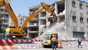 عملية هدم منظمة لمبنى قديم في منطقة كيفان