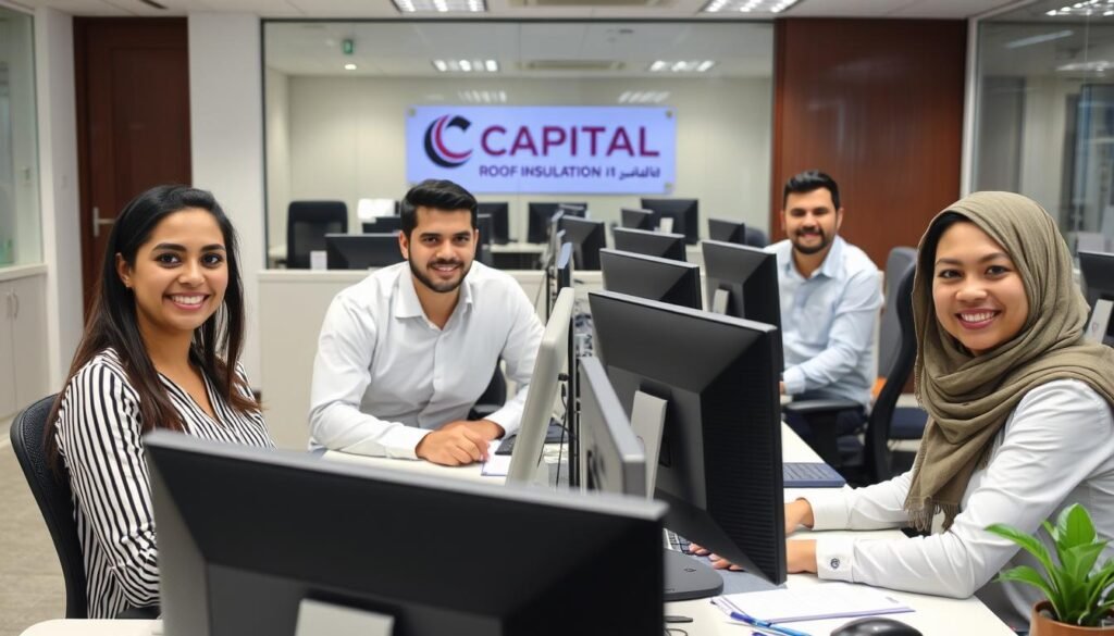 فريق خدمة العملاء في مقاول عازل أسطح العاصمة