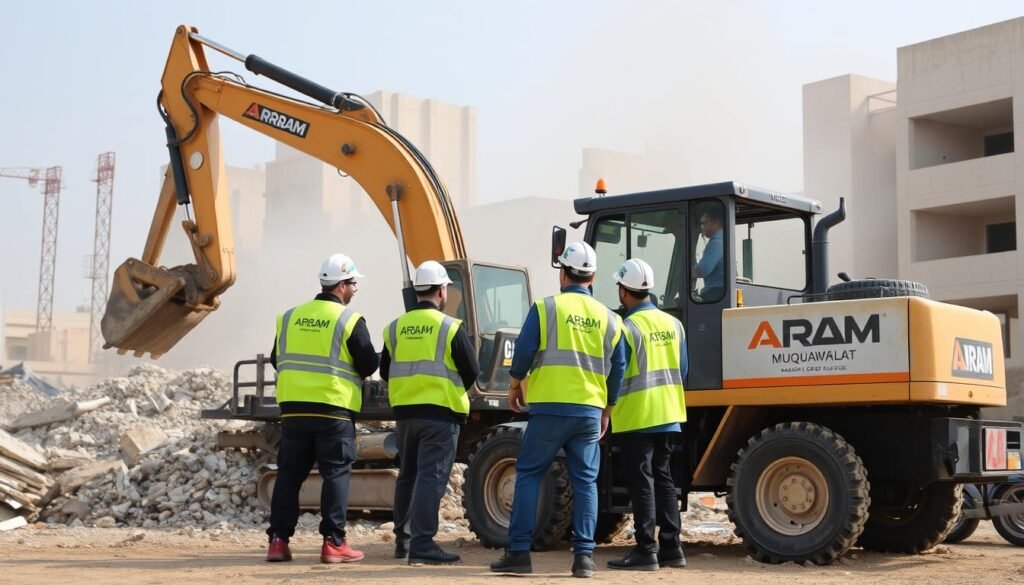 فريق عرب مقاولات المتخصص في خدمات هدم وتكسير