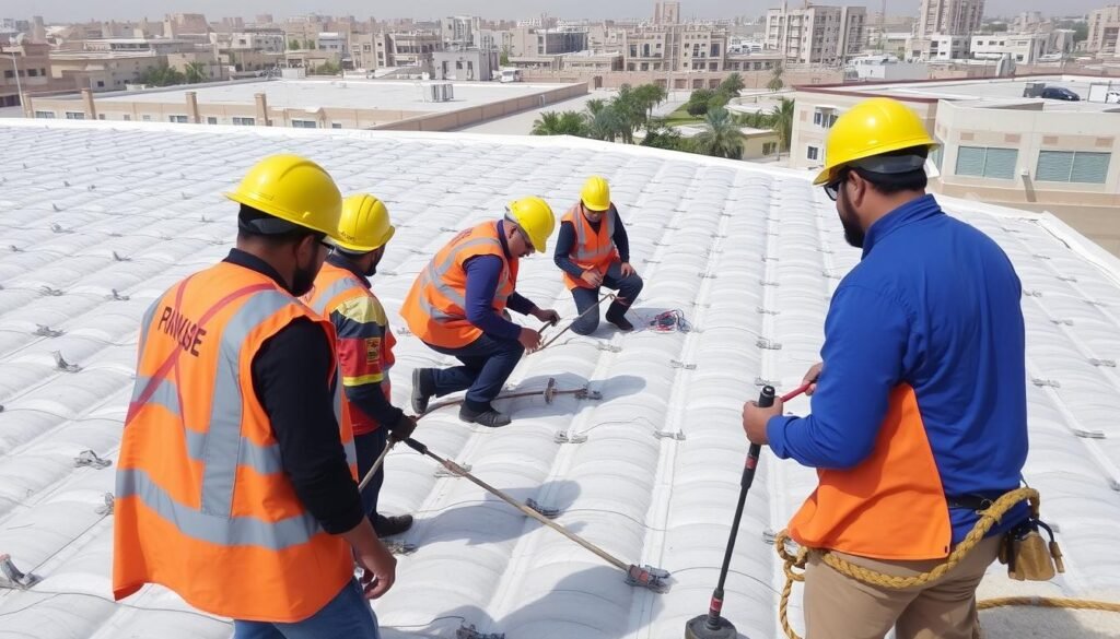 فريق عمل متخصص في عازل أسطح المهبولة