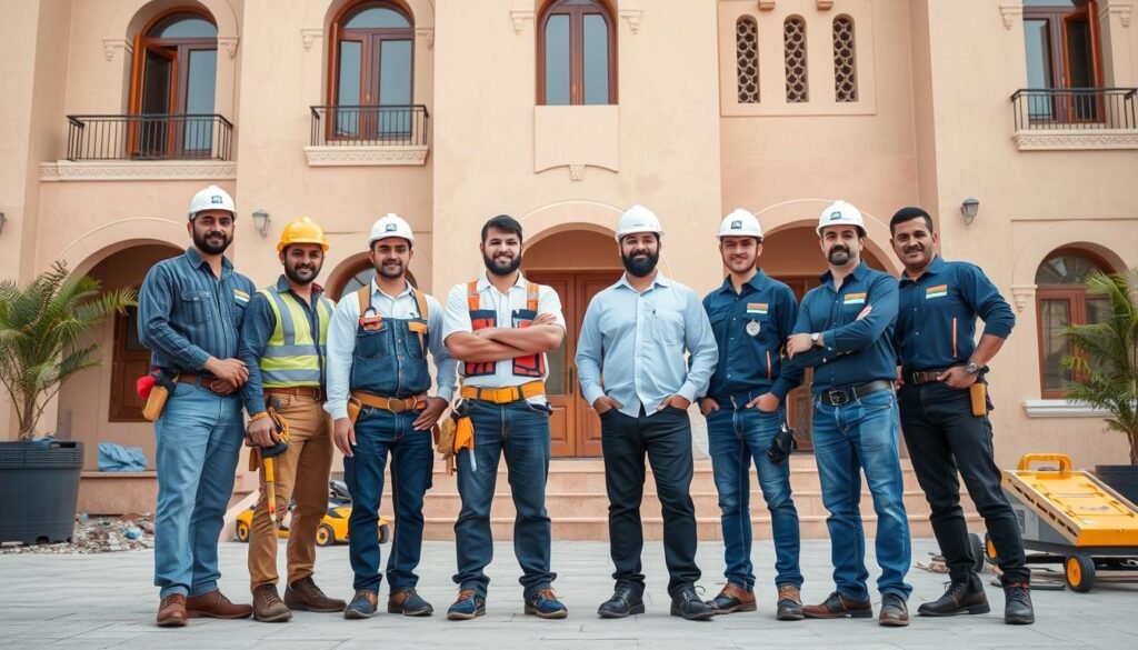 فريق عمل مقاول ترميم محترف جاهز لخدمتك