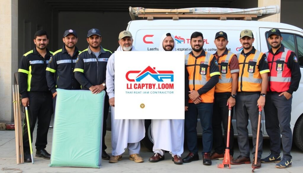 فريق عمل مقاول عازل أسطح العاصمة المحترف