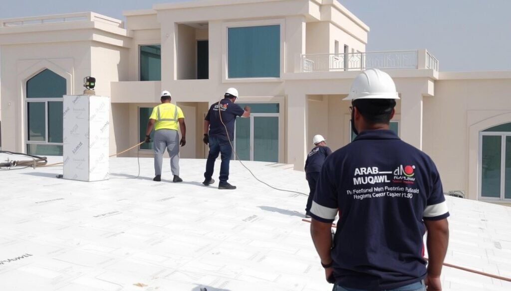 فريق متخصص من عرب مقاول يقدم خدمات عزل أسطح متميزة في الجابرية