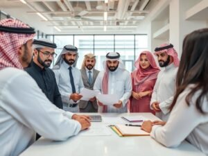 فريق متكامل من المتخصصين في مشروع بناء