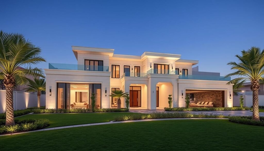 فيلا سكنية فاخرة تم تنفيذها بواسطة مقاول عام محترف في الرياض